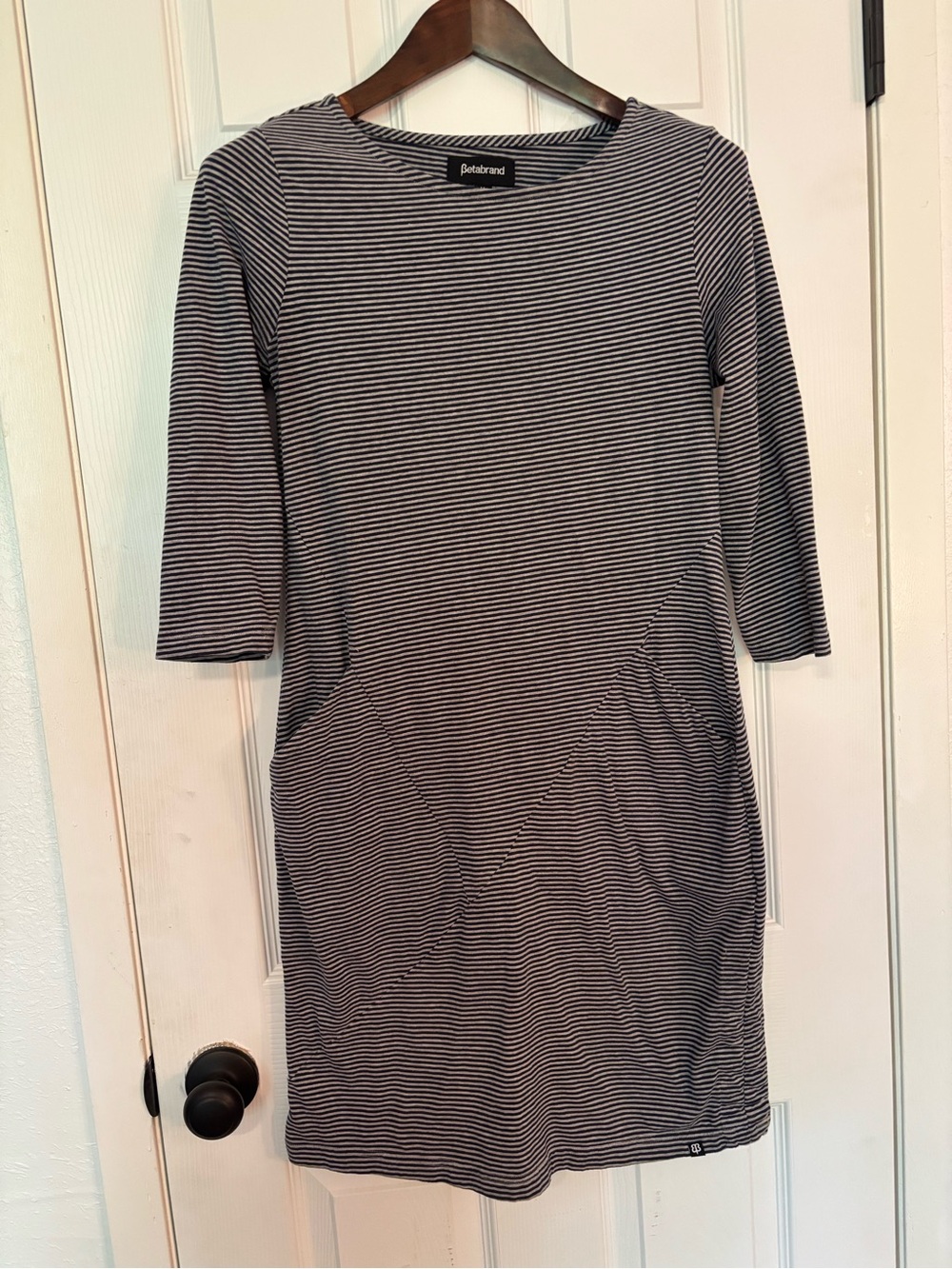 Betabrand 3/4 sleeve gray convertible tunic dress